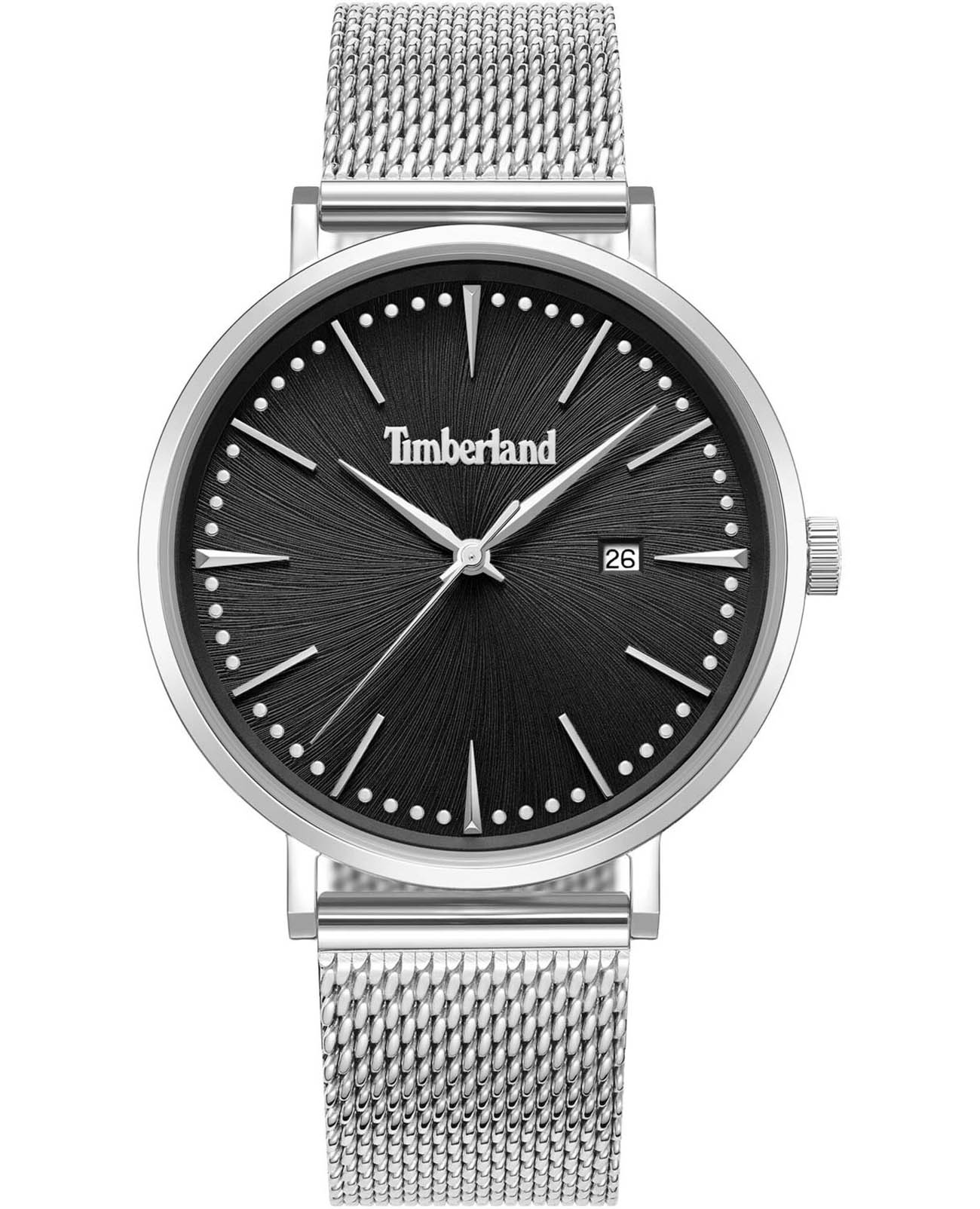 Timberland Timberland Ripton TDWGH0029302  TDWGH0029302 кварцевые мужские часы черный циферблат, браслет нержавеющая сталь — вид спереди